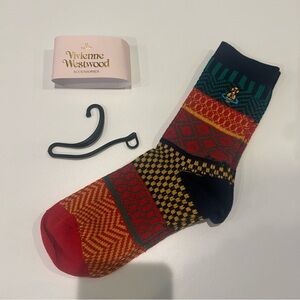 Vivienne Westwood Red and Gold Patterned Socks